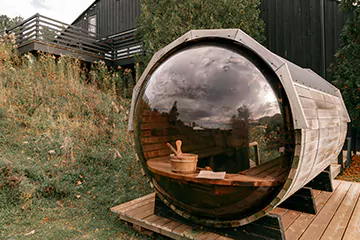 panoramic view sauna in Newcastle, ON