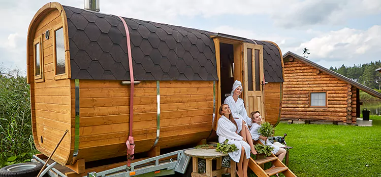 Residential Outdoor Cabin Sauna Construction in Newcastle, Ontario