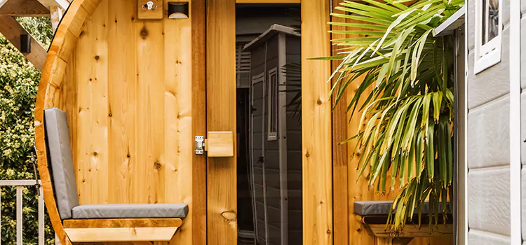 Wood-fired Outdoor Residential Sauna Installation in Newcastle, Ontario